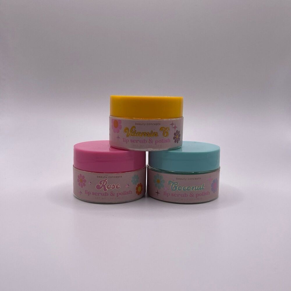 Beauty Concepts Lip Scrub & Polish Trio 3 PCS. Set
